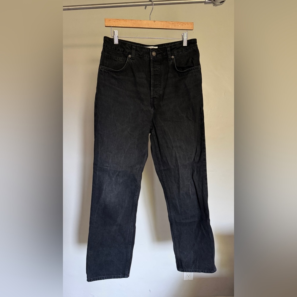 Reformation: Cynthia High Rise Straight Jeans in Vana/Black (Size 30)